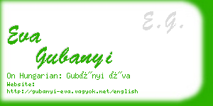 eva gubanyi business card